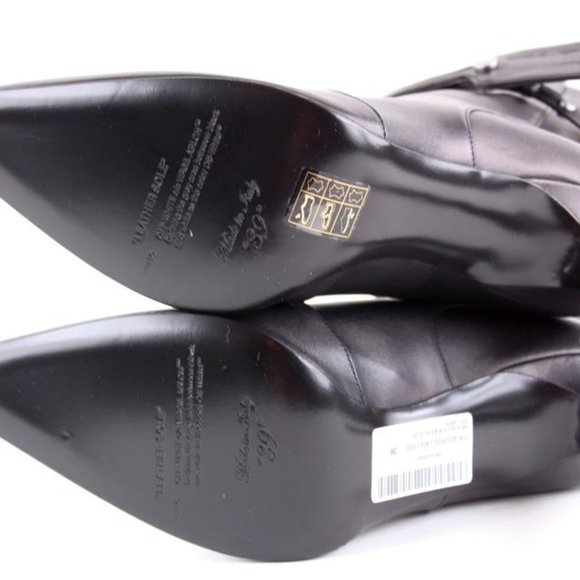 Off-White™ sz39 Black Leather Zip Tie Tag Ziptie - Picture 7 of 12